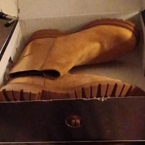 NINE WEST PATRISH2 Dark Natural ANKLE BOOTS - SIZE 9 M